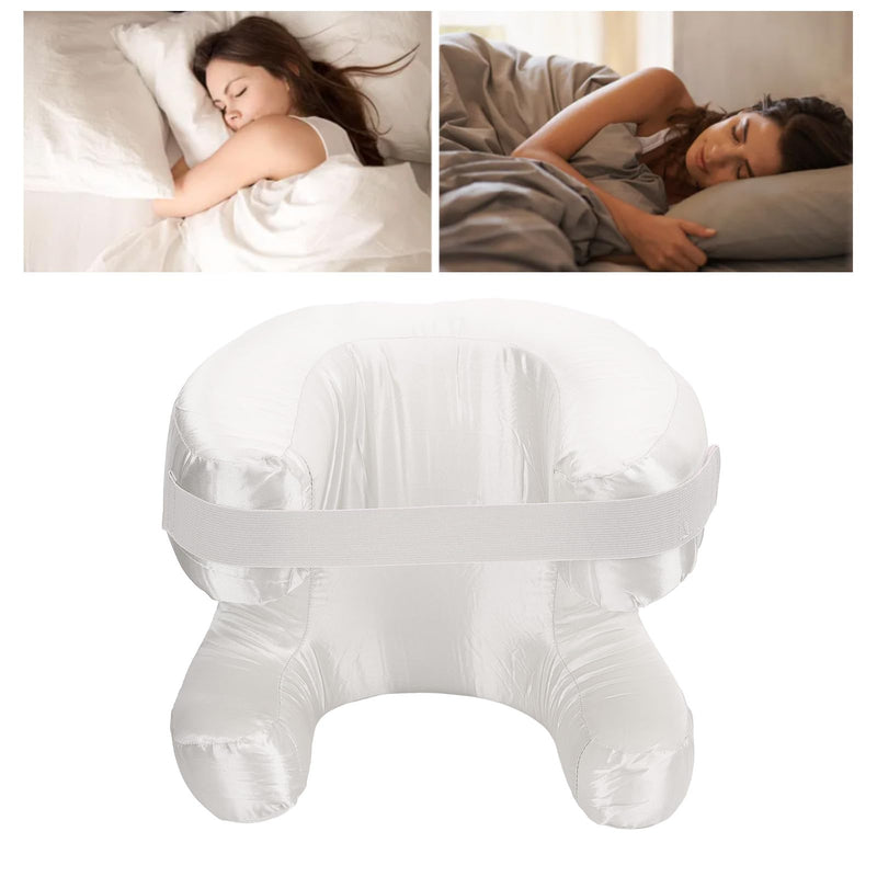 [Australia] - Comfortable Face Pillow, Silk Fabric Memory Foam, Soft Cushioning Ergonomic Beauty Pillow Side Sleeper (White) White 