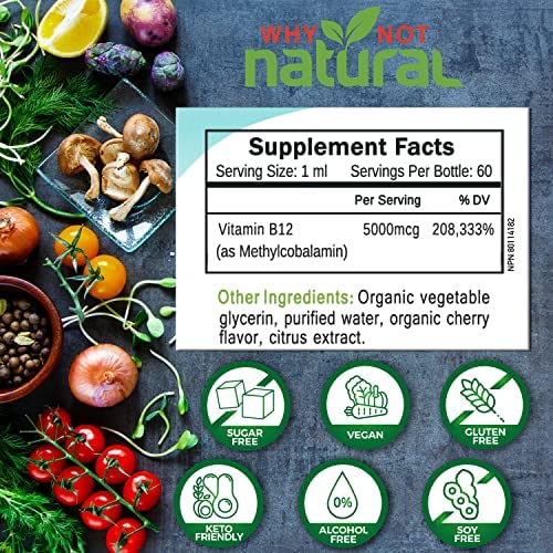 Why Not Natural Organic Vitamin B12 and Vitamin D3 K2 Liquid Drops