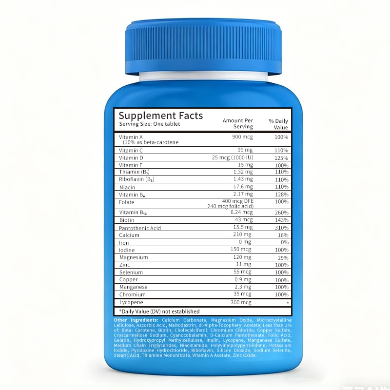 Topboost Multivitamin for Men - 200 Vegan Tablets, 19+ Active Daily Mens Multivitamins with Vitamin D, Zinc, Folic Acid, and B Vitamins, Physical Energy Support, 200 Count