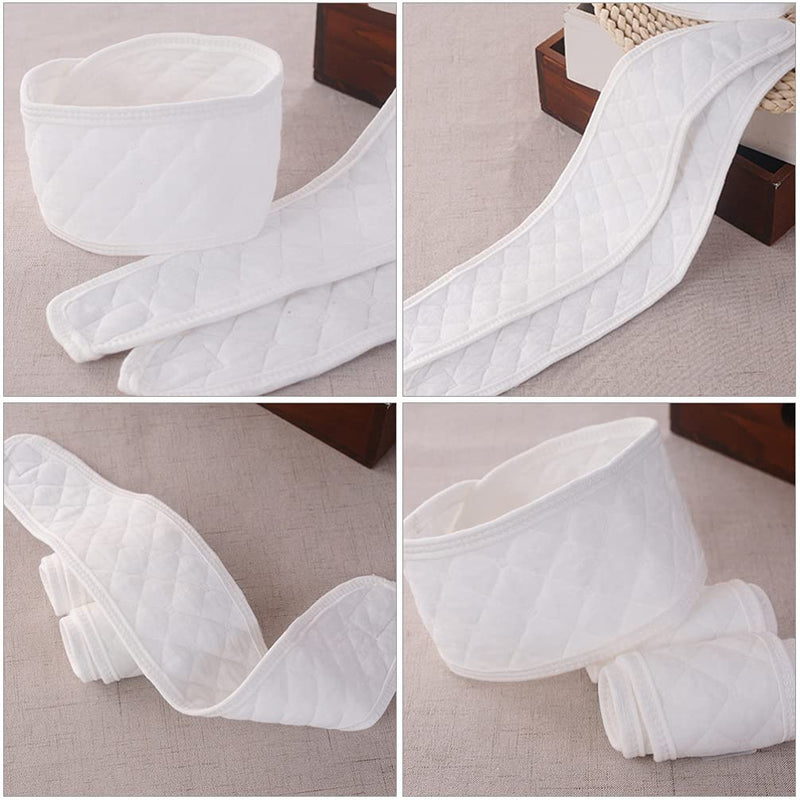 [Australia] - Healifty 6Pcs Pure Baby Belly Bands Infant Belly Button Band Newborn Umbilical Cord (White) 