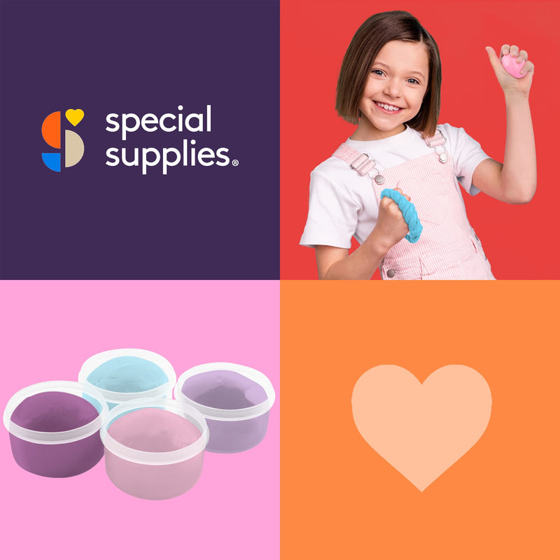 [Australia] - Special Supplies Therapy Putty for Kids and Adults - Resistive Hand Exercise Stress Relief Therapy Putty Kit, Set of 4 Strengths, Three Ounces of Each Putty 