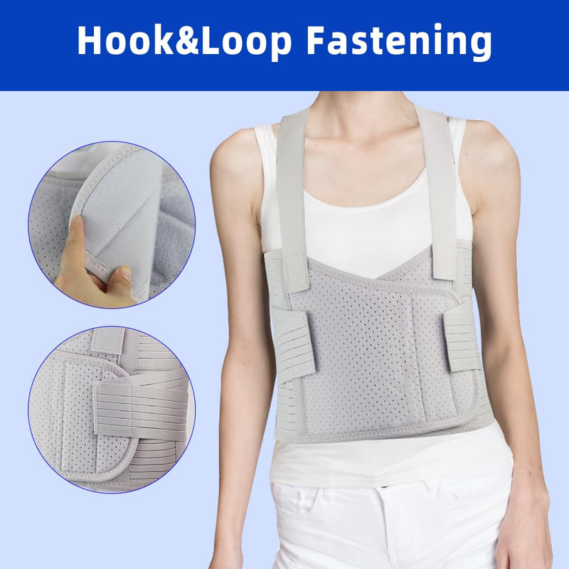 [Australia] - Rib Brace for Women,Adjustable Rib Compression Wrap with Cross Straps, Chest Support for Rib Fractures, Chest Strains, and Dislocations,Rib Braces Fixation Strap for Men (L/XL) L/XL 
