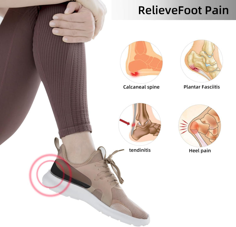 [Australia] - Ailaka Gel Height Increase Insoles 1 Pair, Invisible Shoe Lifts Inserts, Elastic Shock Absorption Heel Cushion Pads for Men Large (Pack of 1) 