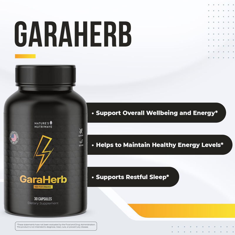 Garaherb – L-Citrulline, Maca & Pine Bark – 30 Ct, 1 Month Supply | Also includes Zinc with L-Citrulline, Maca, Velvet Bean & Pine Bark | Non-GMO, Stimulant-Free, Made in USA 30 Count (Pack of 1)