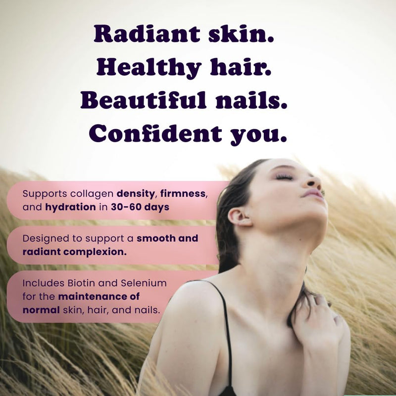 Reeplay Collagen Supplements - 30 Day Supply - Vegetarian Marine Collagen Capsules Support with Ovoderm Eggshell Membrane, Hyaluronic Acid, Hair, Skin & Nail Vitamins Health - 60 Capsules 60 count (Pack of 1)