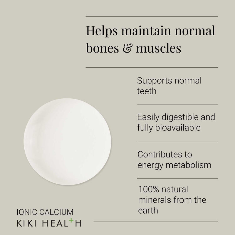Ionic Calcium Liquid Concentrate 50ml – Bone & Teeth Support – High Absorption Calcium Supplement Drops for Muscle Function, Nerve Transmission & Energy Metabolism, 240mg 30% RI/Serving