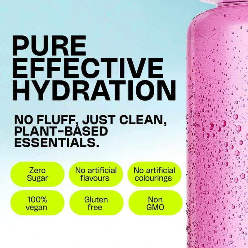 SULT Hydrate Electrolyte Sachets | Zero Sugar | 6 Electrolytes | 500mg Sodium | Coconut Water | 26 Pack | Watermelon Berry | Vegan, Non-GMO | Made in UK
