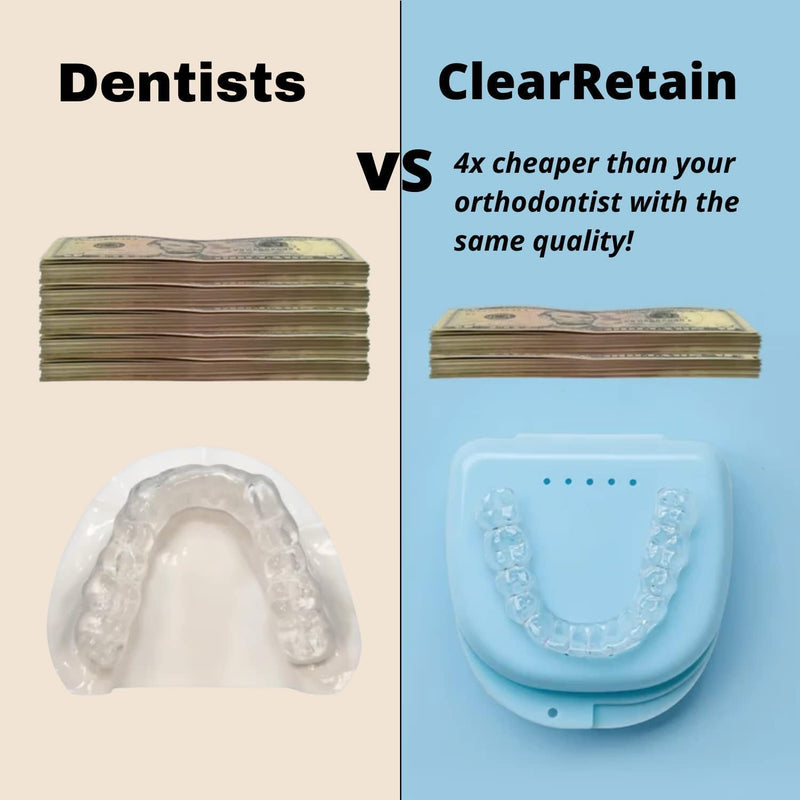 Custom Clear Dental Retainers Retainer Made in The USA | at Home Kit for Perfect Custom Fit Great for Replacement Retainers (Lower Only) Lower Only
