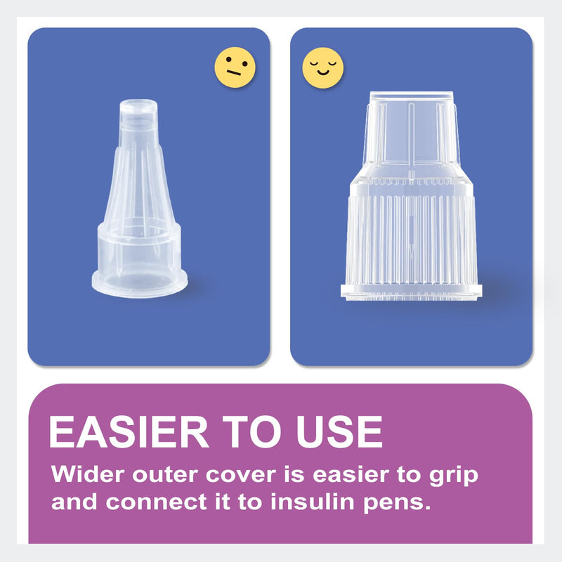 [Australia] - Plus Pen Needles 31g 5mm, Flat Pen Needle Base for Comfortable Insulin Injection, Compatible with Most Diabetes Pens and Injection Devices, 100 pcs/Box (3/16'') 