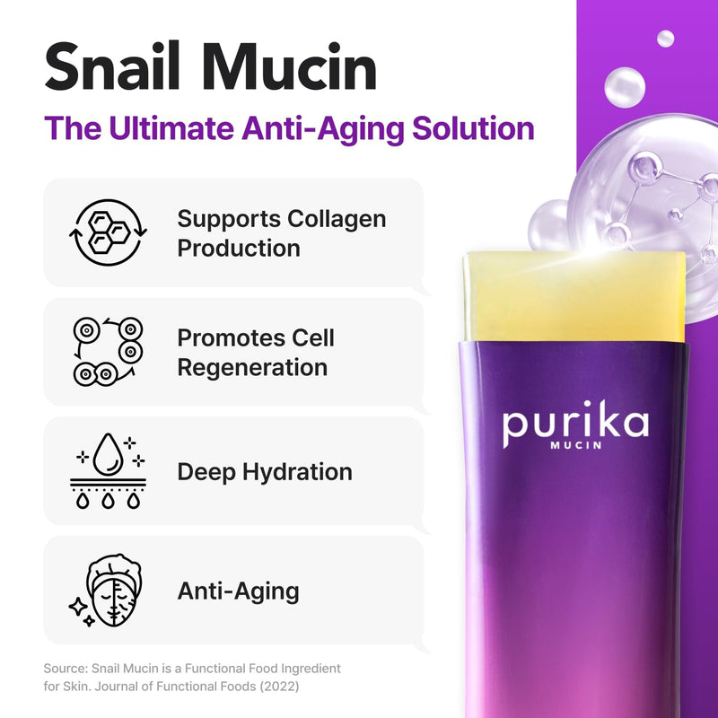 Glow, 1200mg Snail Mucin Supports Skin Elasticity, Collagen Peptides Jelly Stick, Kiwi Flavor, Biotin, Vitamin C, Hyaluronic Acid, Prebiotics, Korean Skin Care, 10 Sticks