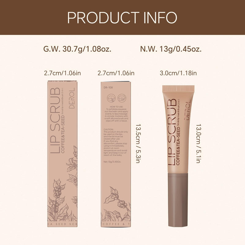 [Australia] - Nourishing Lip Scrub, Lip Scrub Exfoliator Gentle Exfoliation Lip Care Products for Chapped Dry and Flaky Lips Treatment 