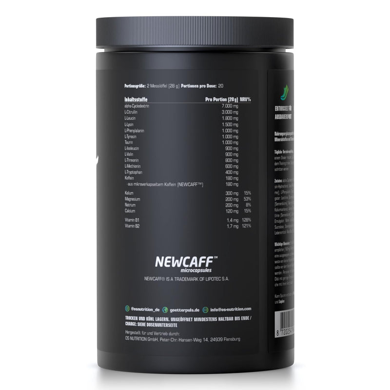 [Australia] - OS NUTRITION Götterpuls Tempo Premium Pre Endurance Drink 560g (Orange) Orange 560g (Pack of 1) 