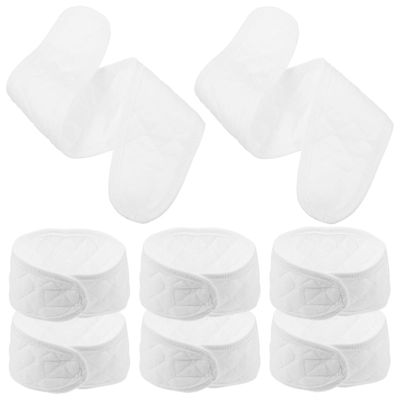 [Australia] - Healifty 6Pcs Pure Baby Belly Bands Infant Belly Button Band Newborn Umbilical Cord (White) 