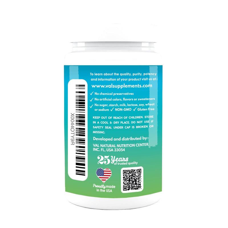 [Australia] - VAL Gotu Kola + Magnesium Citrate & Centella Asiatica | Focus, Calm & Circulation Support* | 60 Vegan Tablets | Non-GMO, Gluten-Free, USA Made 60 Count (Pack of 1) 