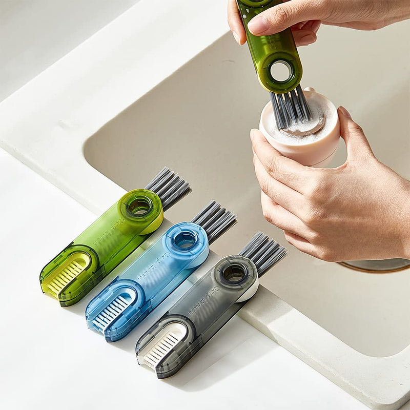 [Australia] - 3 in 1 Tiny Cleaning Brush, 3 Pack Cup Lid Cleaner Brushes Set Mini Multi-Functional Crevice Cleaning Brush for Cleaning Baby Bottles, Narrow Neck Bottle, Sport Water Bottle, Tumbler, Glass Vase 