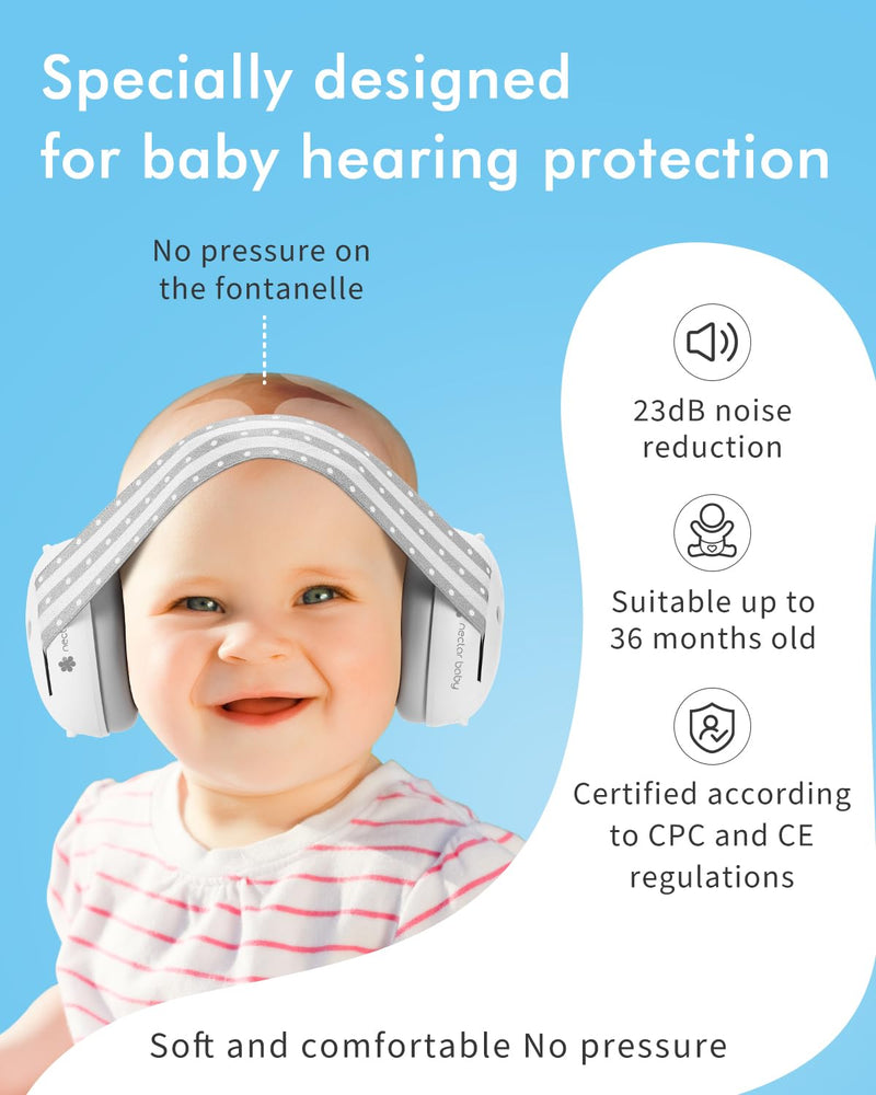 [Australia] - Baby Ear Protection, Noise Cancelling Headphones for Babies, Noise Reduction Earmuffs for Infant and Toddlers up to 36 Months Gray 