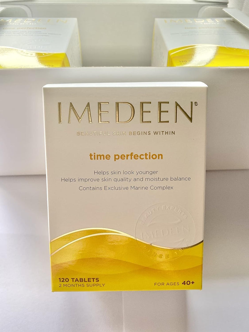 Imedeen Time Perfection - 120 Tablets - Skincare Supplements to Support Collagen Formation - Containing Vitamin C and Zinc - Improves Moisture Balance & Helps Skin to Feel Smoother.