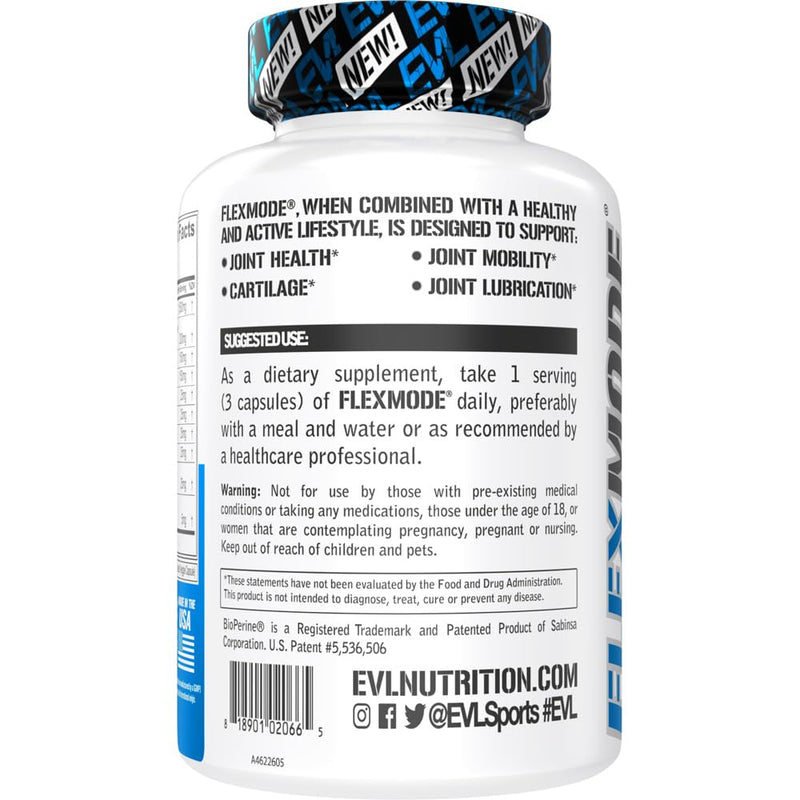 [Australia] - Evlution High Absorption Joint Support Supplement FLEXMODE Joint Supplement with Advanced Joint Vitamins Including Glucosamine Chondroitin MSM Boswellia and Hyaluronic Acid - 30 Servings 