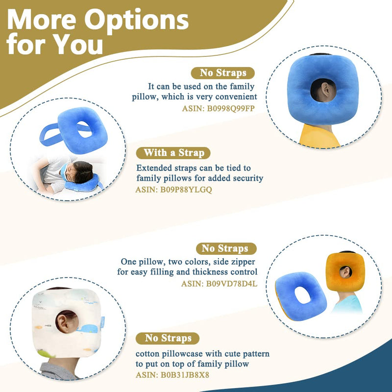 [Australia] - Piercing Ear Pillow with Holes for Ear Pain Side Sleeping Donut Pillows Cnh Pressure Sore Relief Inflammation Ache Cushion Ear Guard Pad with a Strap Ultimate Comfort and Protection 
