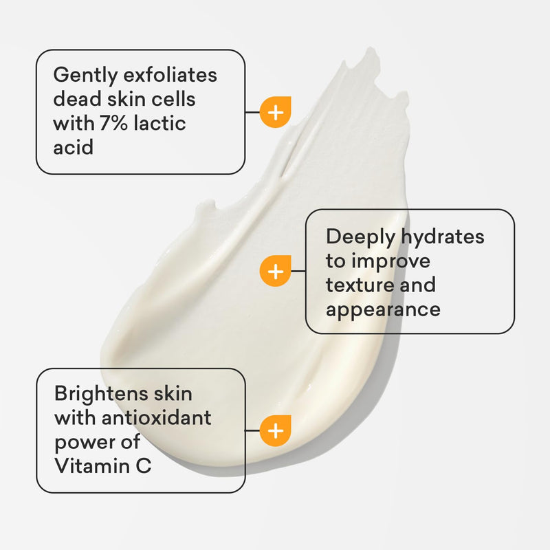 AmLactin Daily Vitamin C Lotion, 7% Lactic Acid, Dry Skin, 7.9 oz | Vitamin C plus 7% lactic acid body lotion brightens, exfoliates and moisturizes dry skin for smoother-looking tone. 7.9 Fl Oz (Pack of 1)