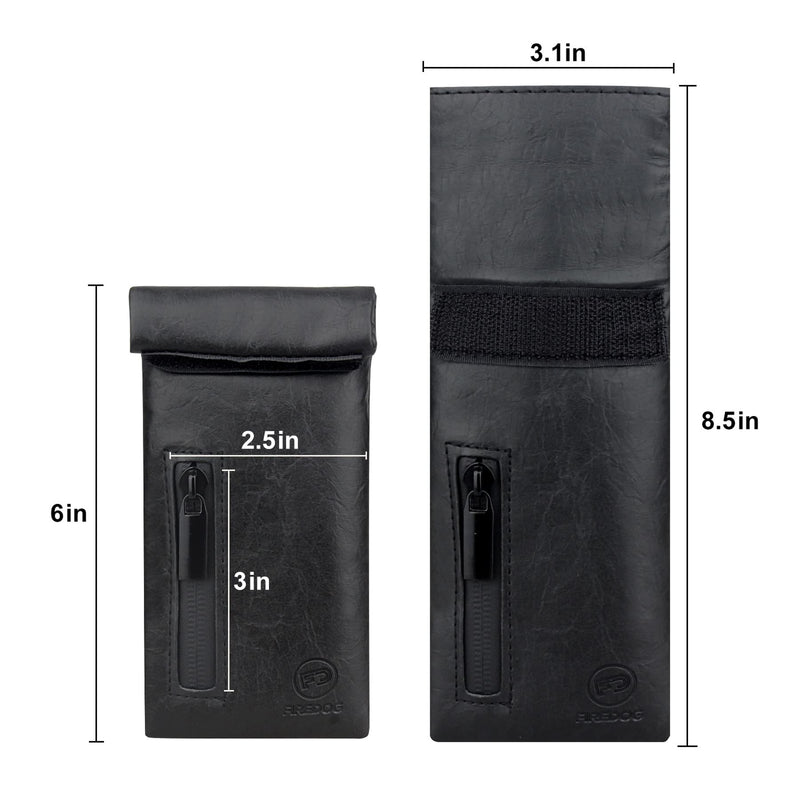 [Australia] - FIREDOG Smell Proof Bags, Carbon Lined Odor Proof Bag for Dog Tested 3"x6" Stash Travel Storage Pouch Pocket (Black) Black 