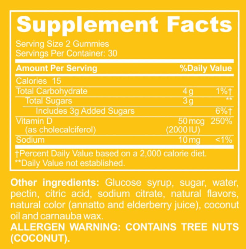 Baby Blues Brightside Mood Support Gummies for New Moms, Vitamin D3 2000 IU, Sunshine Vitamin for Postpartum Mood, Energy + Immune Support, Peach Mango Strawberry, 60 Count