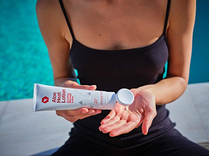 [Australia] - Forever Living - Forever Aloe Heat Lotion with Menthol & Eucalyptus Fragrance - Relaxation and Skin Nourishment - Vegan-Friendly Formula - 4 fl oz. 
