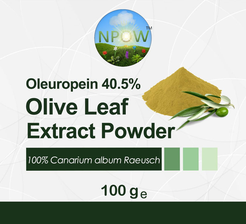 Oleuropein an Antioxidant Polyphenol from Olive Leaves Oil - 40.5% Olives Leaf Extract, Natural Olive Leaf Powder - Vegan & Non-GMO - 50g