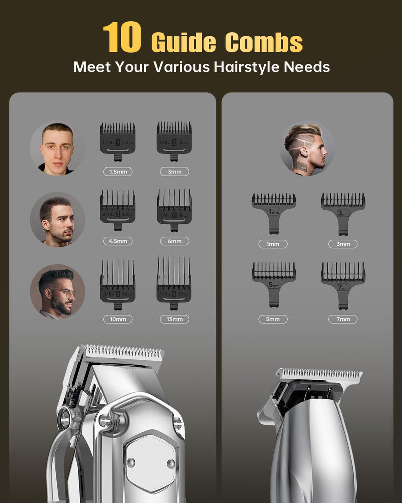 [Australia] - Romanda Clippers and Trimmers Set, Hair Clippers for Men Cordless,Mens Clippers and Grooming Set,Barber Clippers Set 