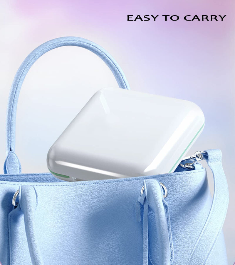 [Australia] - MURRI&MURRDI Retainer Case 2 Pack, Denture Case with Mirror, Denture Bath Box with Strainer Basket, Cute Denture Holder Retainer Storage Soak Container for Travel, Braces Cleaner Kit (C White) C White 