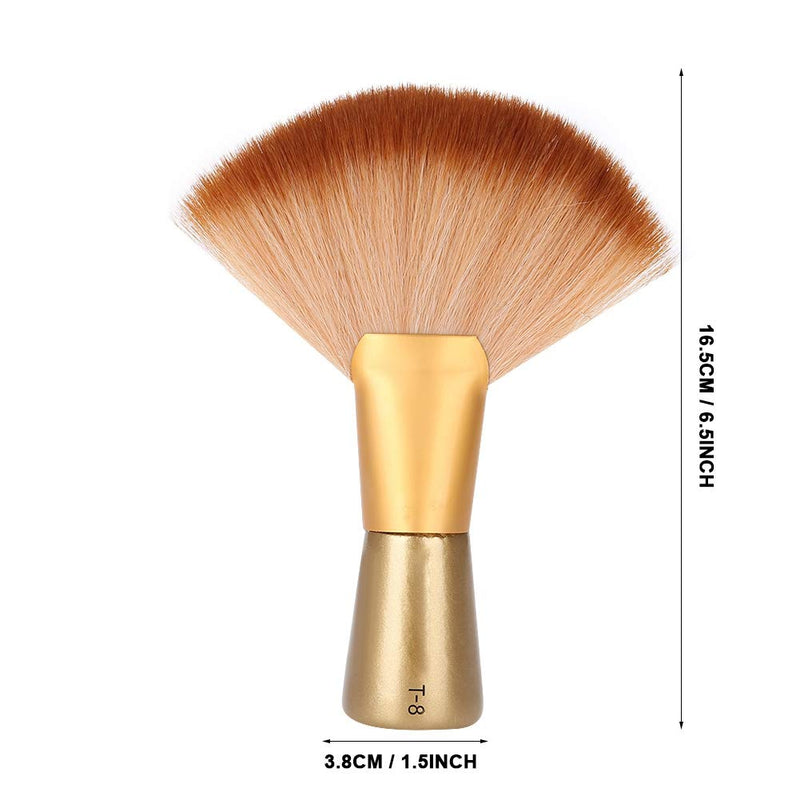 [Australia] - Soft Fan-Shaped Neck Duster Brush, Large Sweep Hair and Face Cleaning Brush for Salon Stylists and Barbers 