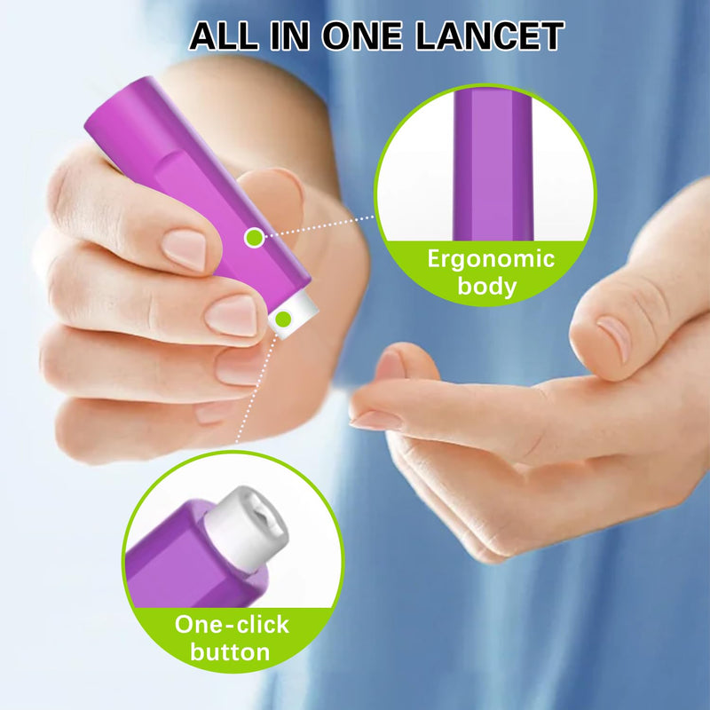 [Australia] - Pressure Activated Safety Lancets, 100 Count, Sterile, Single Use and Gentle for Comfortable Testing(28 G) 28G 