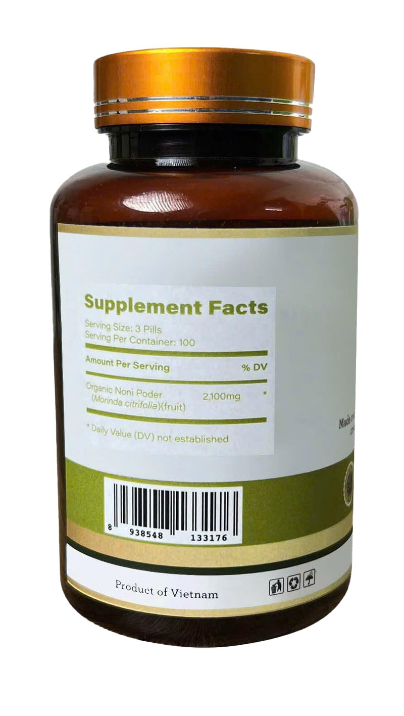 [Australia] - CHAVI Noni Pills | 700mg | 300 Spherical Pills | Morinda citrifolia Pills | Natural Antioxidant Supplement to Support Well-Being, Energy, and Vitality 
