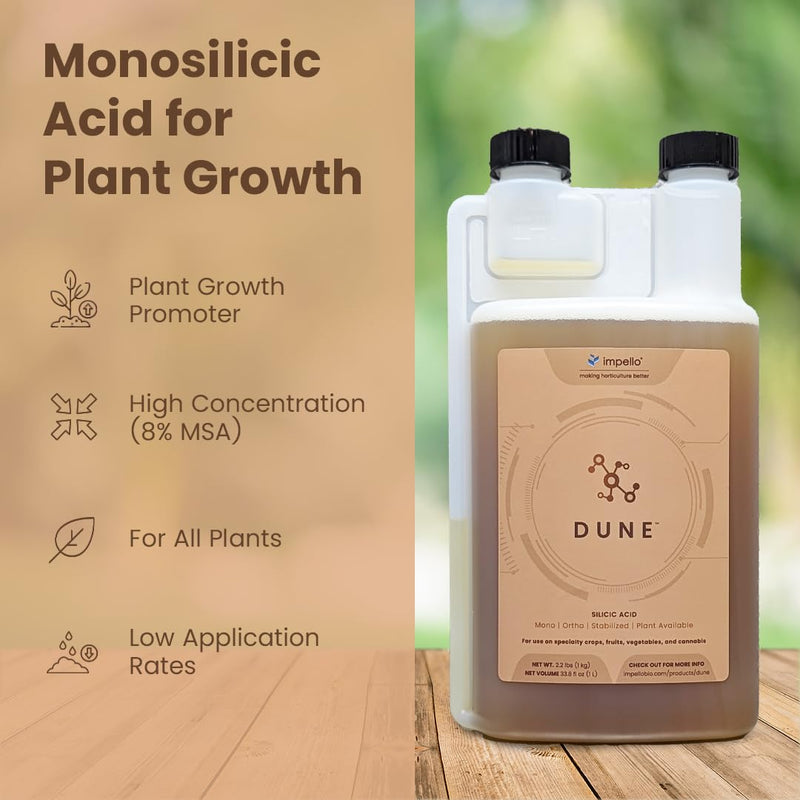 [Australia] - Dune - Bioavailable Silica for Plants ‚Äì Strengthens Cell Walls, Boosts Growth & Stress Resistance ‚Äì Bigger Yields ‚Äì Hydroponic & Soil Compatible - Medicinal, Fruit, Vegetable & Ornamental Growers 