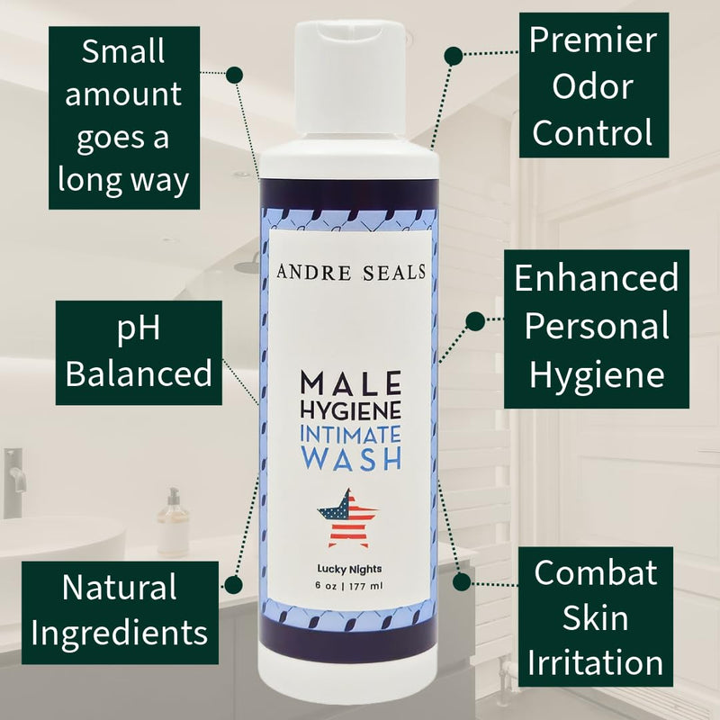 [Australia] - Intimate Wash for Men, Lucky Nights Scent – Refreshing Genital Care & Odor Control, Ball Wash For Men, Ensures Day-Long Freshness, I Rich Lather Formula | Men's Hygiene 