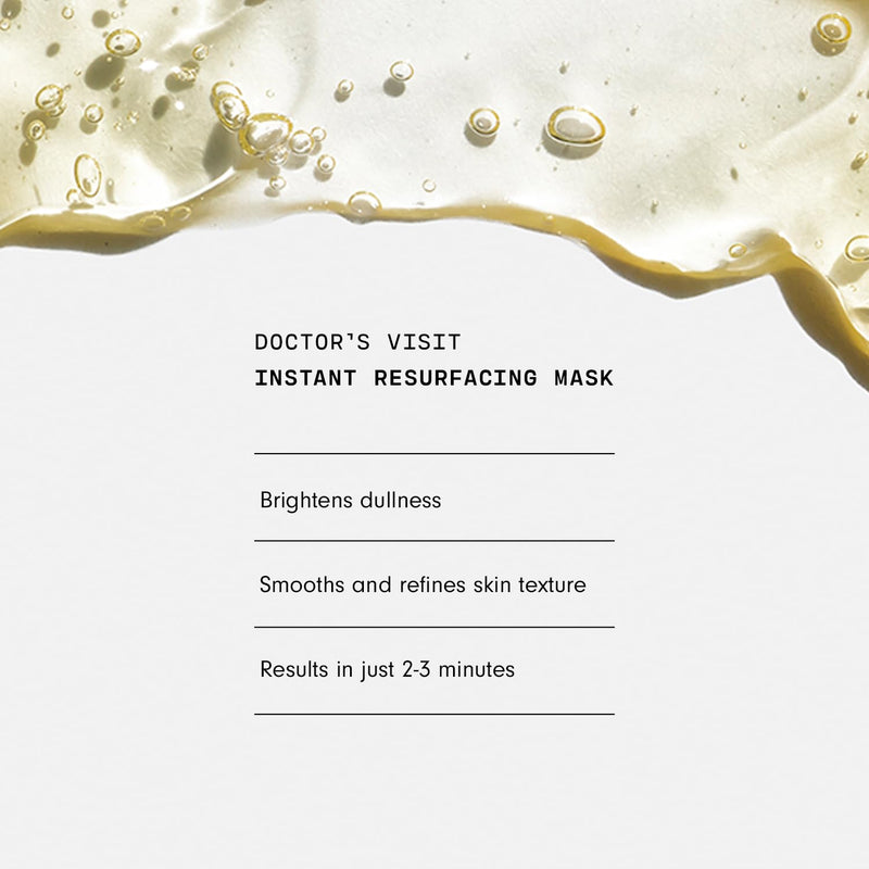 Versed Doctor’s Visit Instant Resurfacing Face Mask - AHA, BHA and Enzyme Exfoliating Mask Helps Reduce Hyperpigmentation - Smooth and Moisturize Skin with Vitamin C - Vegan (1.7 fl oz) 1.7 Fl Oz (Pack of 1)