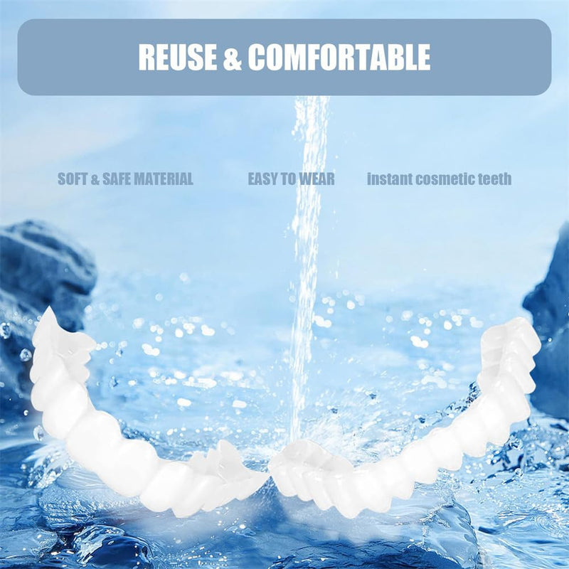 ‌2 Pairs Adjustable Temporary Smile Enhancer - Natural Comfort & Confidence Booster for Men/Women‌ (1) 1