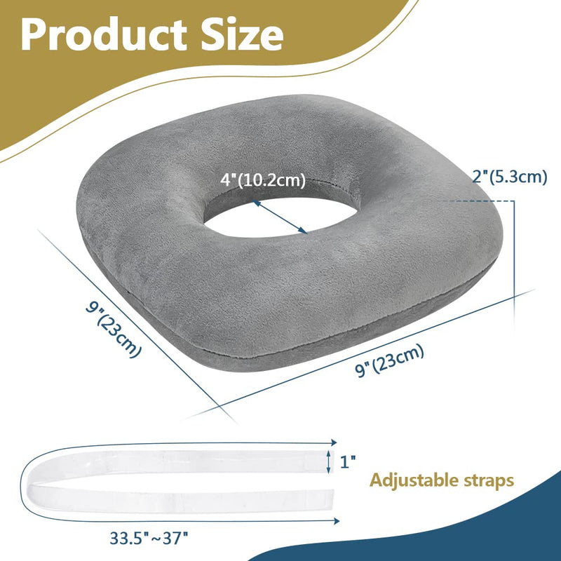 [Australia] - Piercing Ear Pillow with Holes for Ear Pain Side Sleeping Donut Pillows Cnh Pressure Sore Relief Inflammation Ache Cushion Ear Guard Pad with a Strap Ultimate Comfort and Protection 