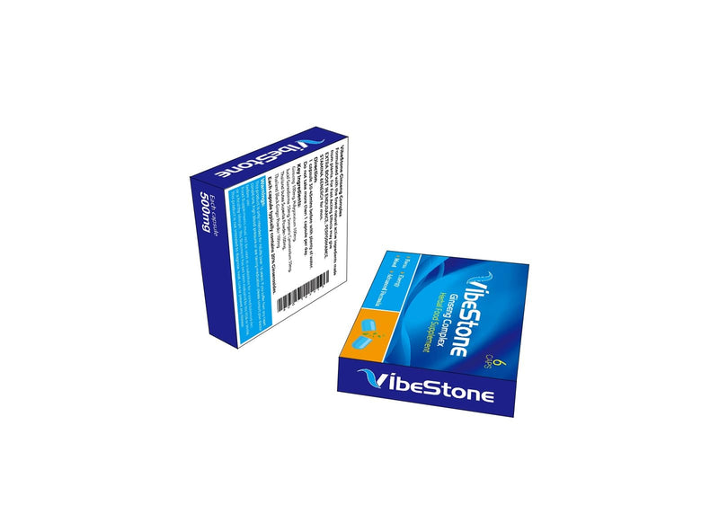 VIBESTONE | 6 Capsules | Ginseng | Stronger | Power & Performance | Immediate Effect | Health Support | 500MG Ginseng LIBIDO Booster 10 Capsules for Men UK
