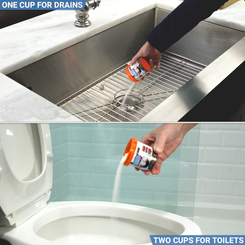 [Australia] - Drain Opener Powder | Hair Drain Clog Remover | Drain Cleaner For Toilets, Sinks, Tubs - Septic Safe | 3 Uses + Hair Snake 1 Pack 