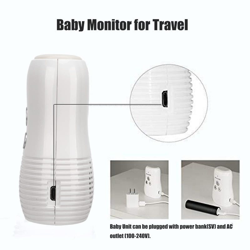 [Australia] - Audio Baby Monitor, 2.4GHz Wireless Two Way Talk Smart Baby Monitor, Night Light Audio Monitor for Baby Care, Noise Detection, 20 Hours Standby Time 