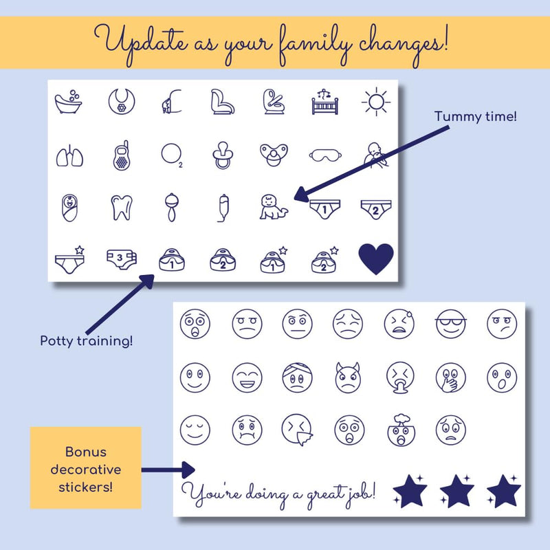 [Australia] - Talli Baby Customization Sticker Sheets - 90+ Premium Icons for Personalizing Your Baby Monitoring Experience 