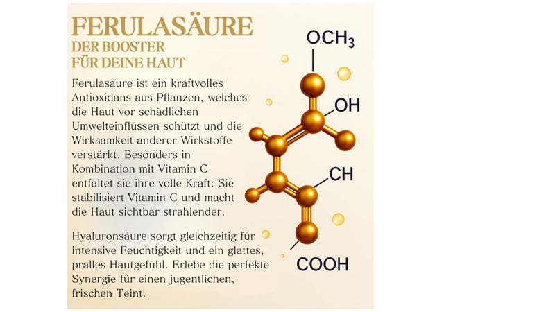 Vitamin C Serum 15% [High Dose] - Anti-Ageing Formula with Ferulic Acid, Aloe Vera & Hyaluronic Acid | Wrinkle Reduction, Moisture Booster for Sensitive Skin - No Additives, Organic | Hime®