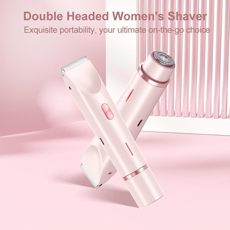 [Australia] - Bikini Trimmer for Women,2025 New Bikini Shaver,Electric Razor & Shaver with Dual Ceramic Blades,Painless Hair Removal,Rechargeable Razor Body Hair Trimmer for Wet & Dry Use 