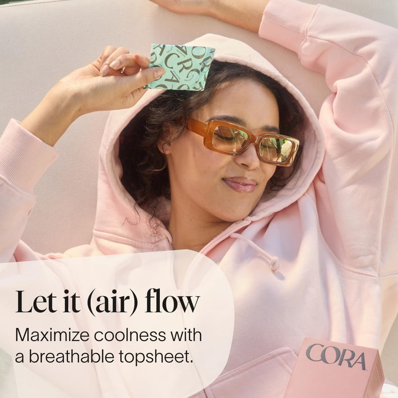 [Australia] - Cora Period Regular Liners | 100% Organic Cotton Topsheet | Ultra Thin, Quick Absorbency | Hypoallergenic | Dermatologically Tested | Unscented, No Wings (42 Liners) 42 Count 