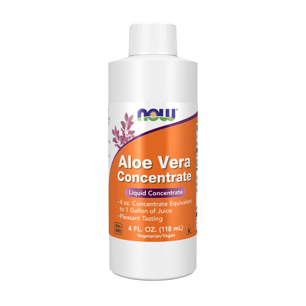 NOW Supplements, Aloe Vera Concentrate (40:1 Concentrate Contains Active Polysaccharides), 4-Ounce