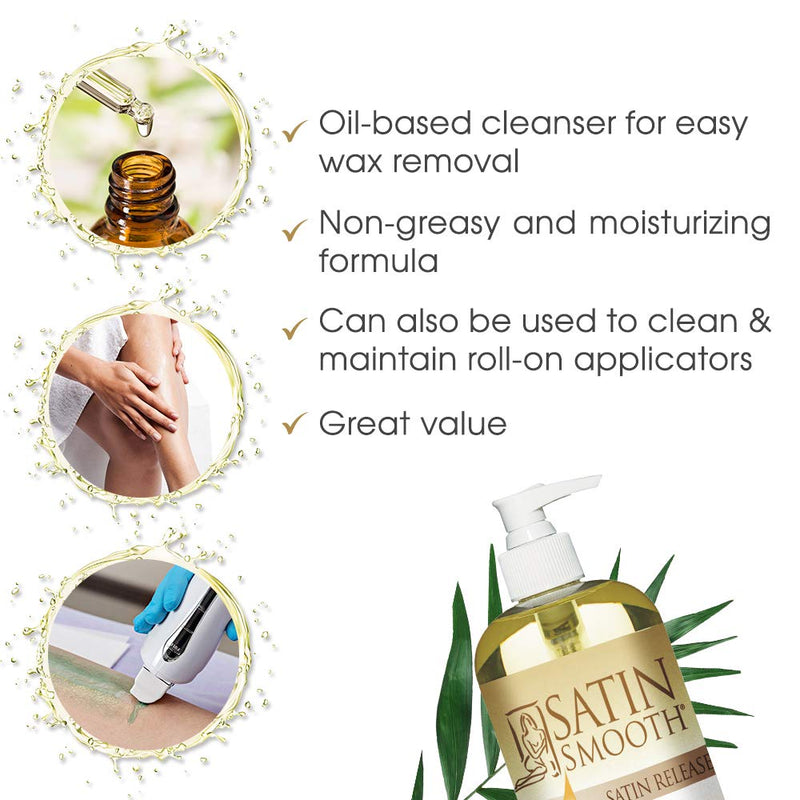 [Australia] - Satin Smooth Satin Release Wax Residue Remover Oil, Post-Wax Treatment Fast-Dissolving, 16 oz, 1-pack 16 Fl Oz (Pack of 1) 