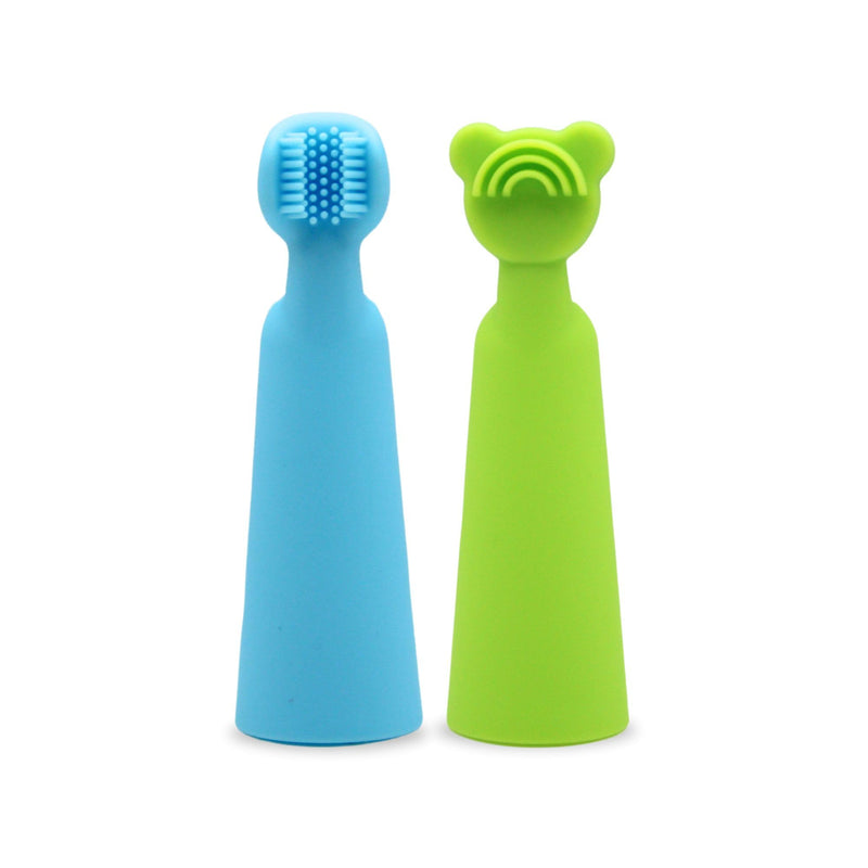 [Australia] - oogiebear Baby Finger Brush & Tongue Scraper - Gentle Oral Care, Soft Silicone, BPA-Free, for Infants & Toddlers 1 Count (Pack of 1) 