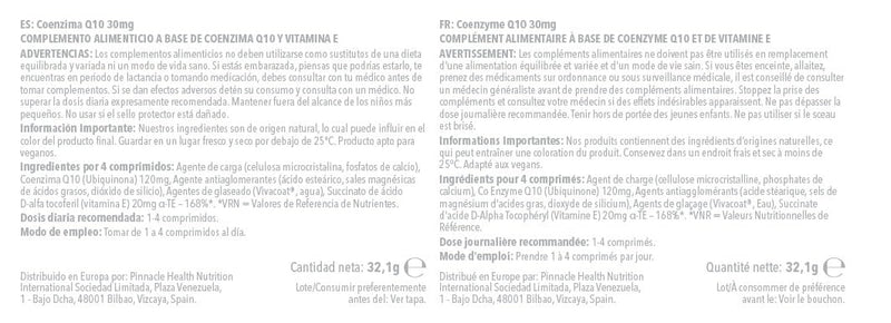 Co Enzyme Q10 30mg | 2 Tubs of 60 Tablets (120 Total) | Convenient Daily CoQ10 Support | High Purity Ingredients | Made in The UK Unflavoured 60 count (Pack of 2)