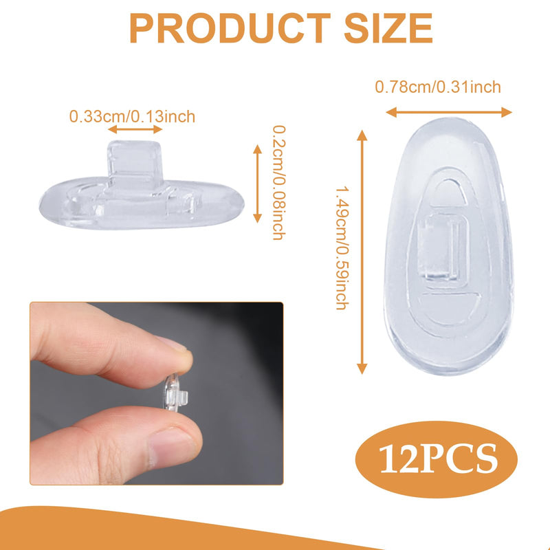 [Australia] - Fsttre Glasses Nose Pads Silicone Glasses Pads Glasses Nose Pads Soft Transparent Non-Slip Nose Pads Glasses for Glasses Sunglasses Non-Slip Glasses Stopper Nose Pad Glasses Accessories 6 